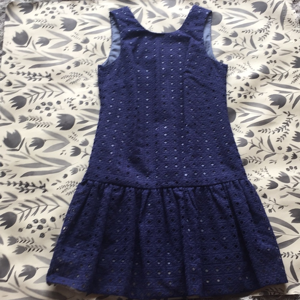 J.Crew lace blue dress.